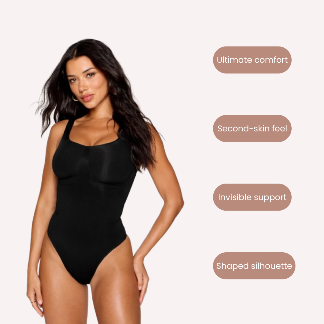 shapewear bodysuit black and brown